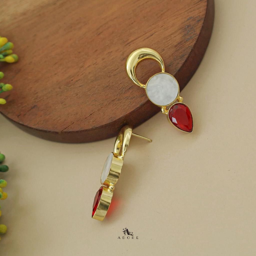 Half Moon MOP Glossy Earring