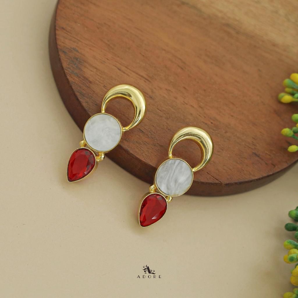 Half Moon MOP Glossy Earring