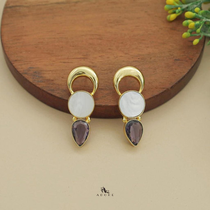 Half Moon MOP Glossy Earring