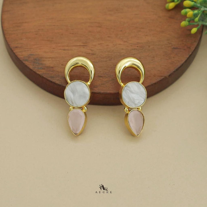 Half Moon MOP Glossy Earring