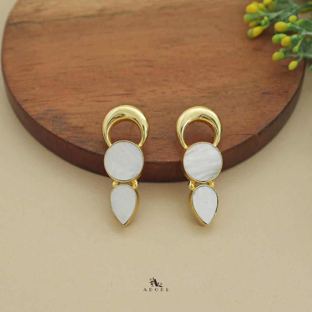 Half Moon MOP Glossy Earring