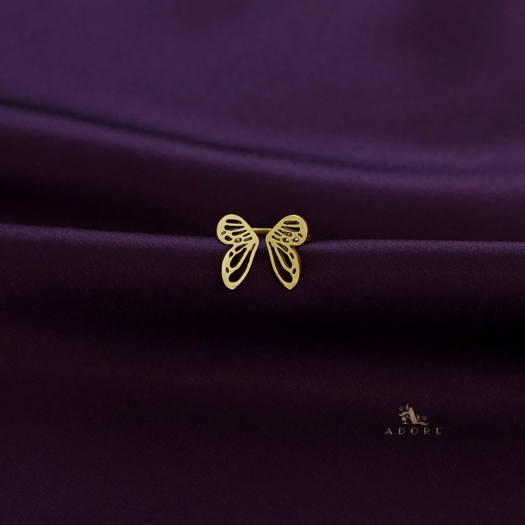 Melna Golden Butterfly Ring