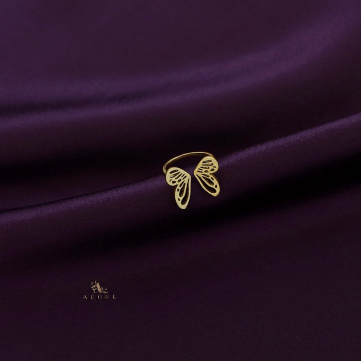 Melna Golden Butterfly Ring