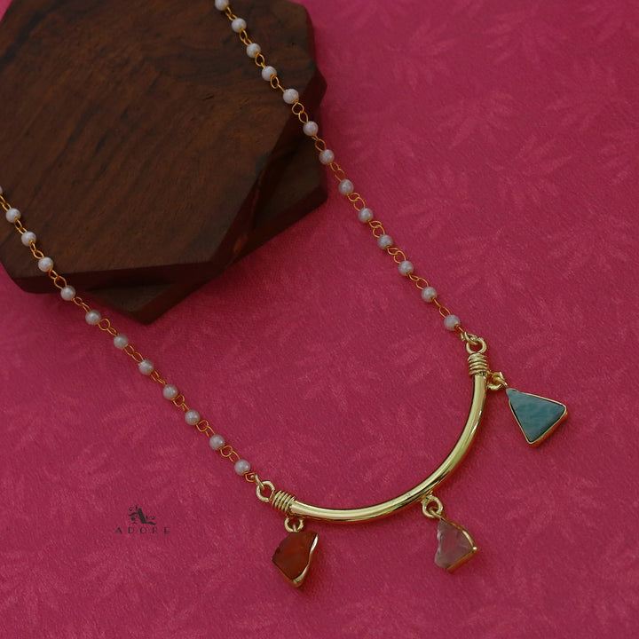 Carly Pearl Amba Raw Stone Neckpiece