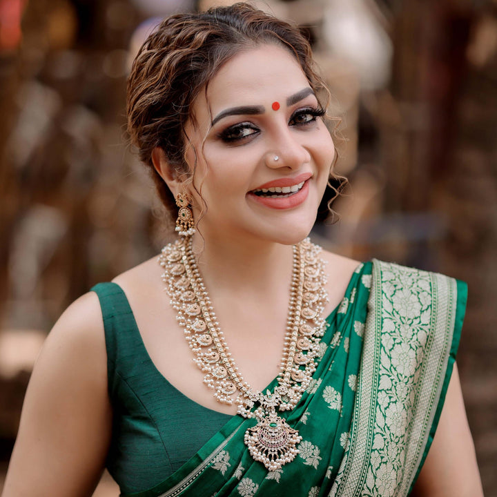 Premium Bridal Nithiksha Long Haram With Earring