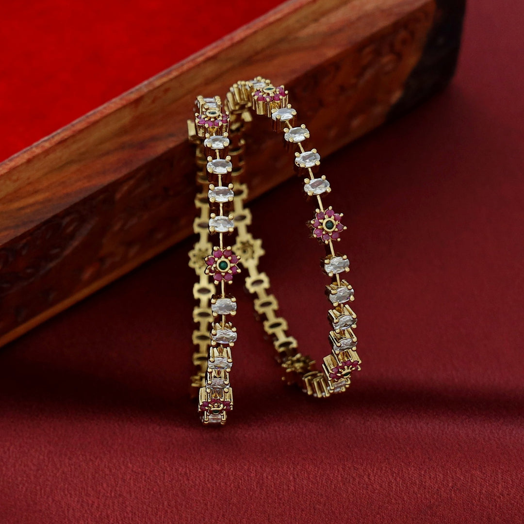 Roshni Floral Bangle (Set Of 2)