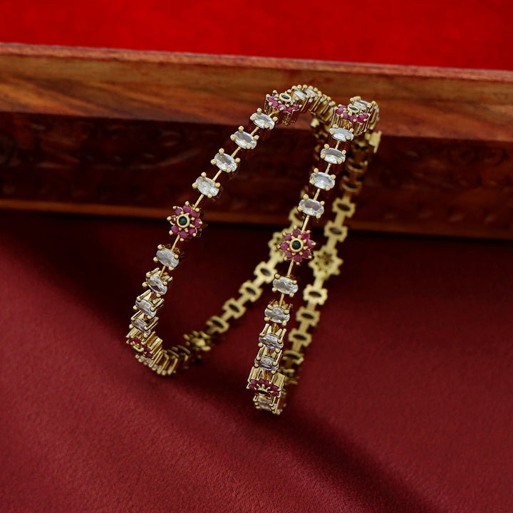 Roshni Floral Bangle (Set Of 2)
