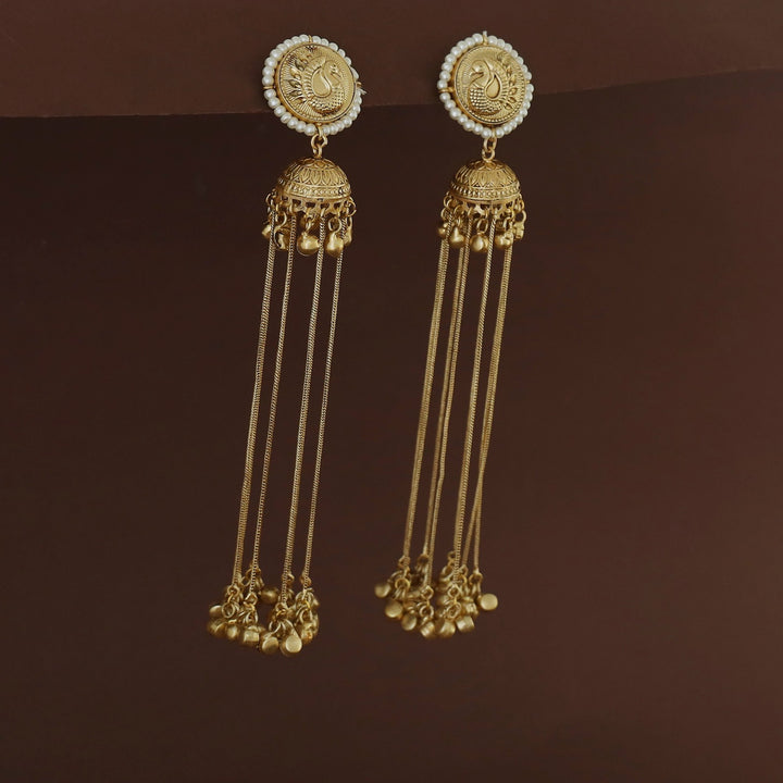 Dhiyara Mayura Jhumka Hanging Ghungroo Kashmiri Earring