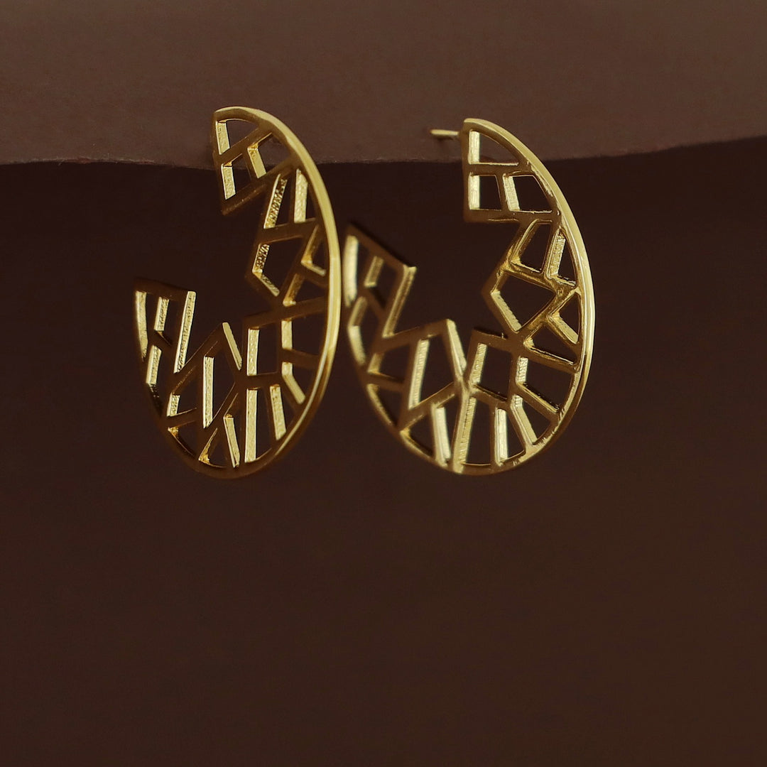 Rosie Golden contemporary Hoop Earring