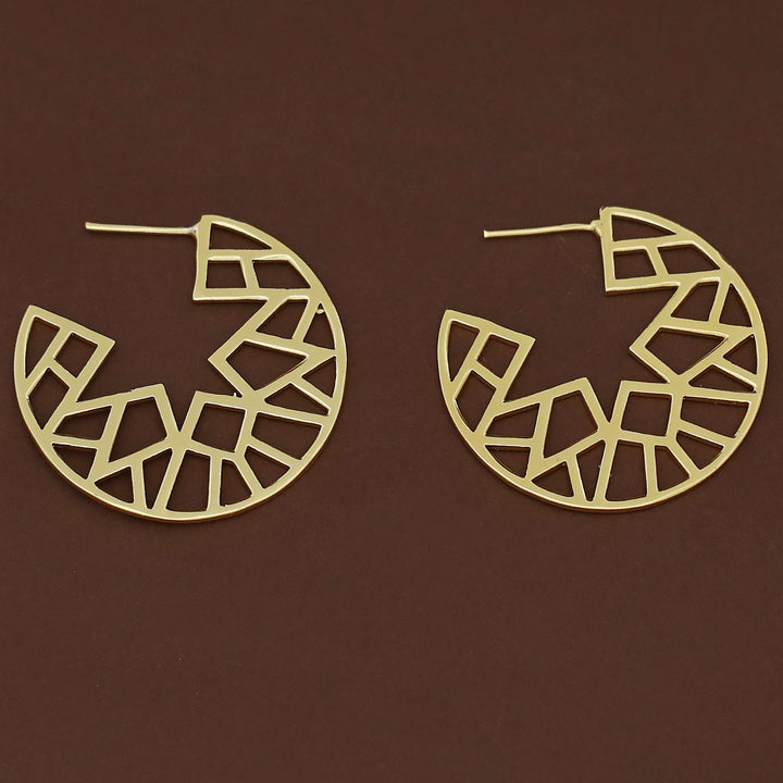 Rosie Golden contemporary Hoop Earring