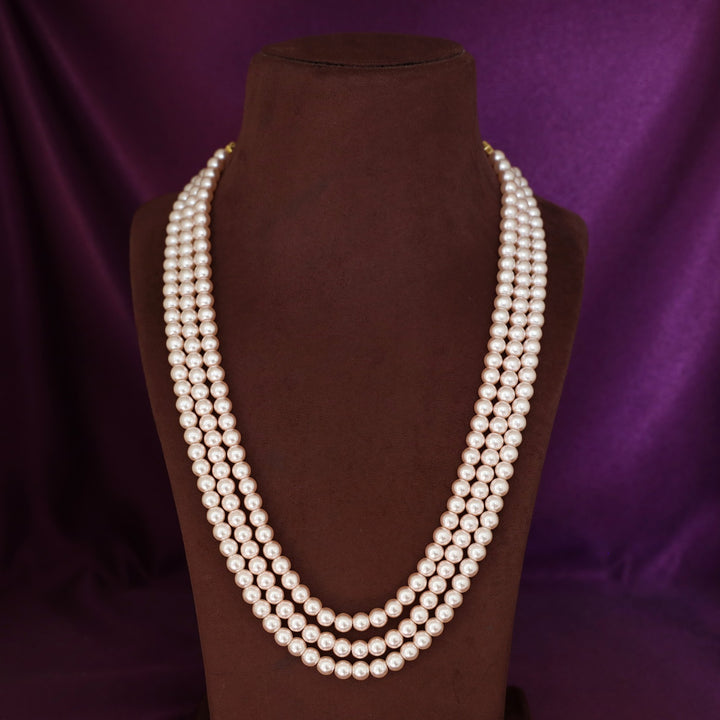 Nitha 3 Layer Pearl Long Neckpiece