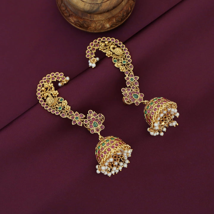 Yudistia Mayura Ear-Cuff With Jhumka