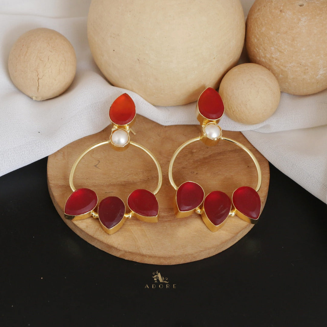 Raw Stone Sparkling Bell Earring (Colour Options)