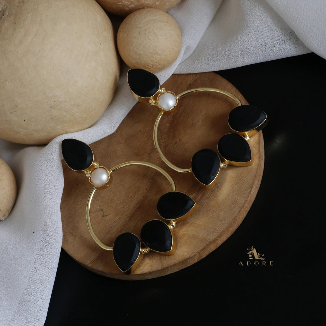 Raw Stone Sparkling Bell Earring (Colour Options)