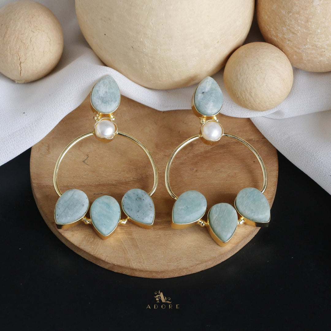 Raw Stone Sparkling Bell Earring (Colour Options)