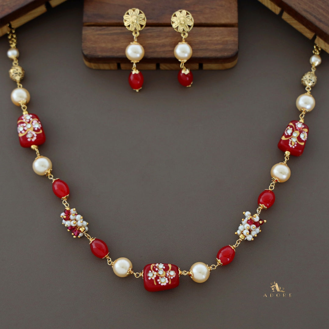 Jylan Pearl Neckpiece With Earring