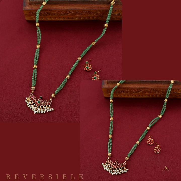 Natasha Reversible Neckpiece With Earrings