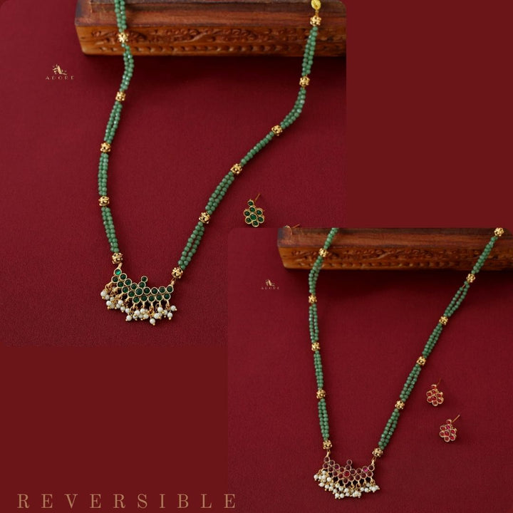 Natasha Reversible Neckpiece With Earrings