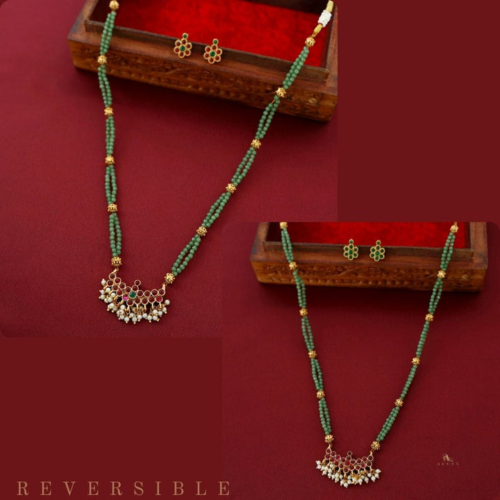 Natasha Reversible Neckpiece With Earrings