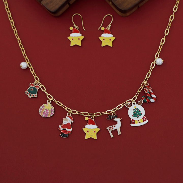 X'MAS Charm Neckpiece With Drop