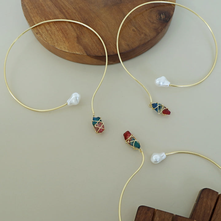 Fiya Golden Dyed + Baroque Neck Cuff