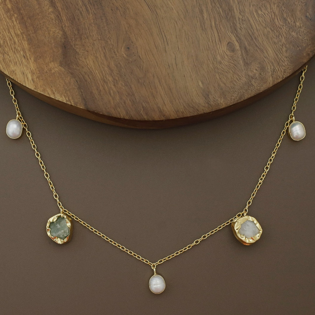 Chethasi Raw Stone + Baroque Neckpiece