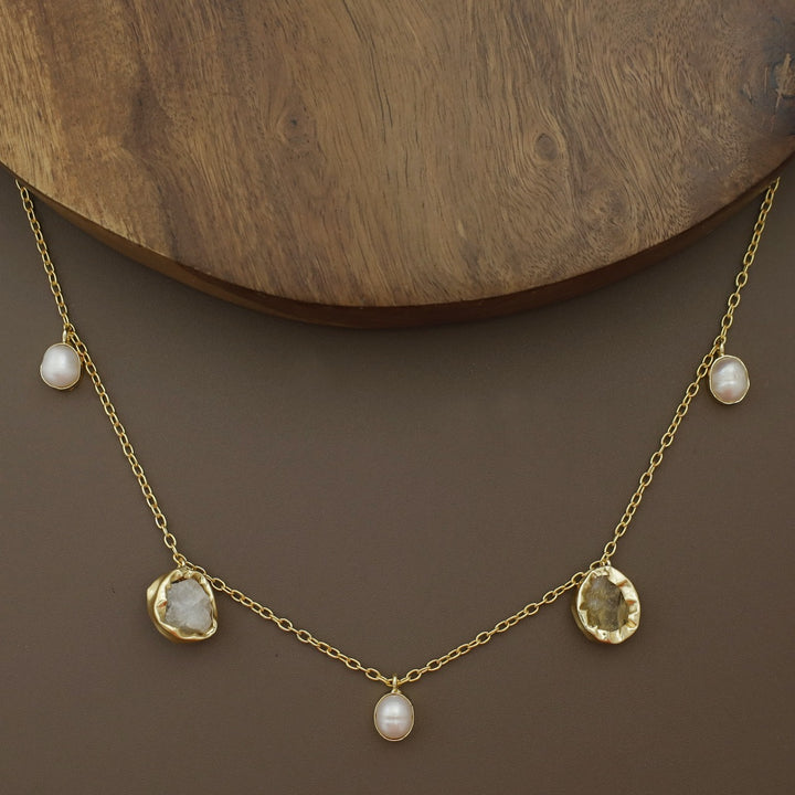 Chethasi Raw Stone + Baroque Neckpiece