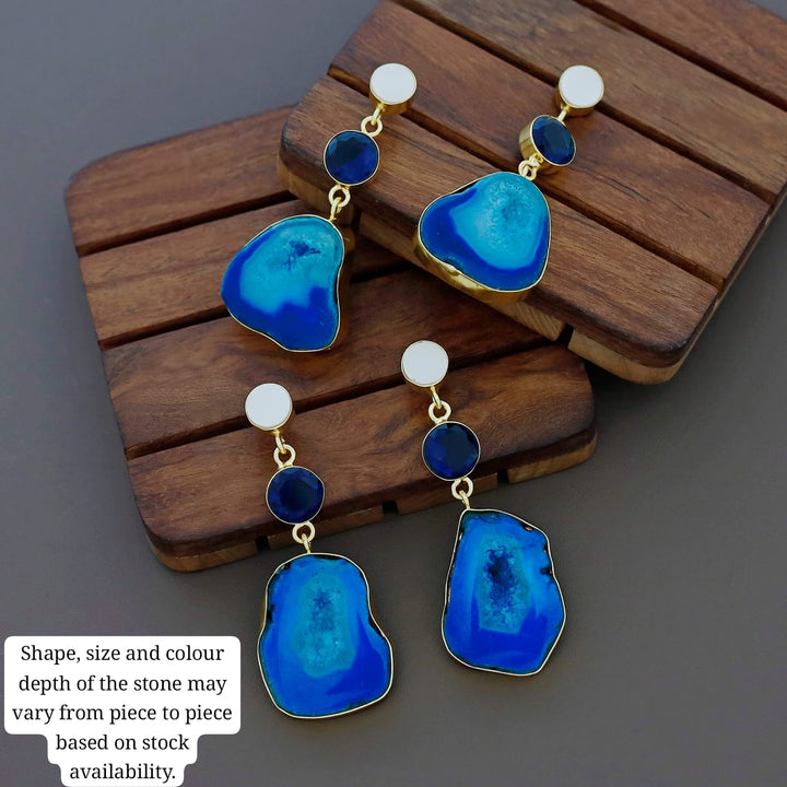 Aniha MOP + Glossy + Agate Stone Earring