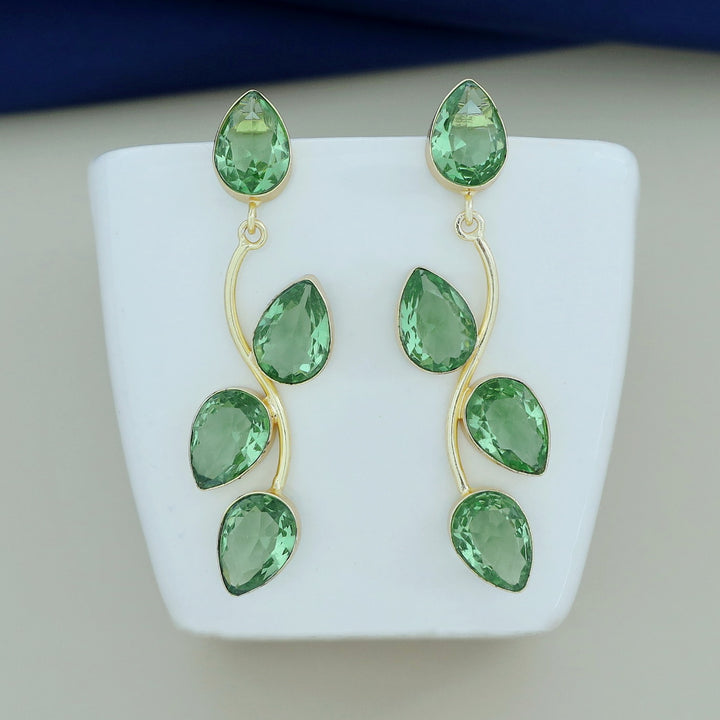 Glossy Curly Leaves Earring