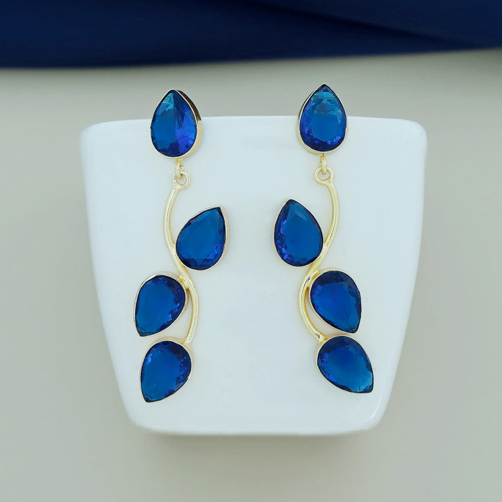 Glossy Curly Leaves Earring