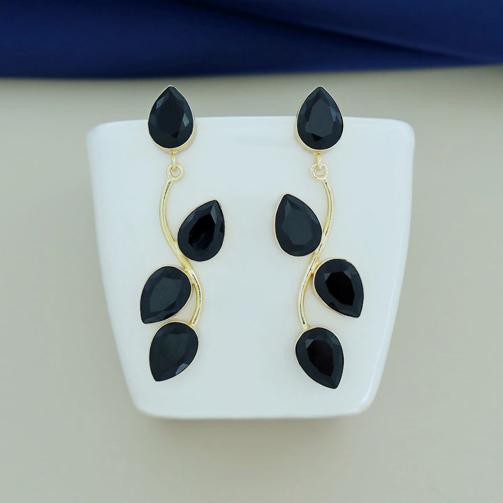 Glossy Curly Leaves Earring