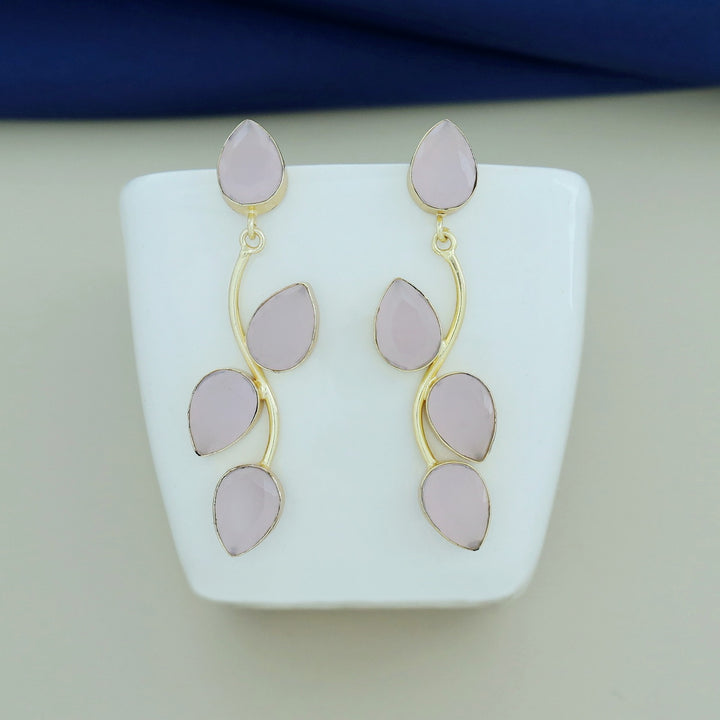 Glossy Curly Leaves Earring