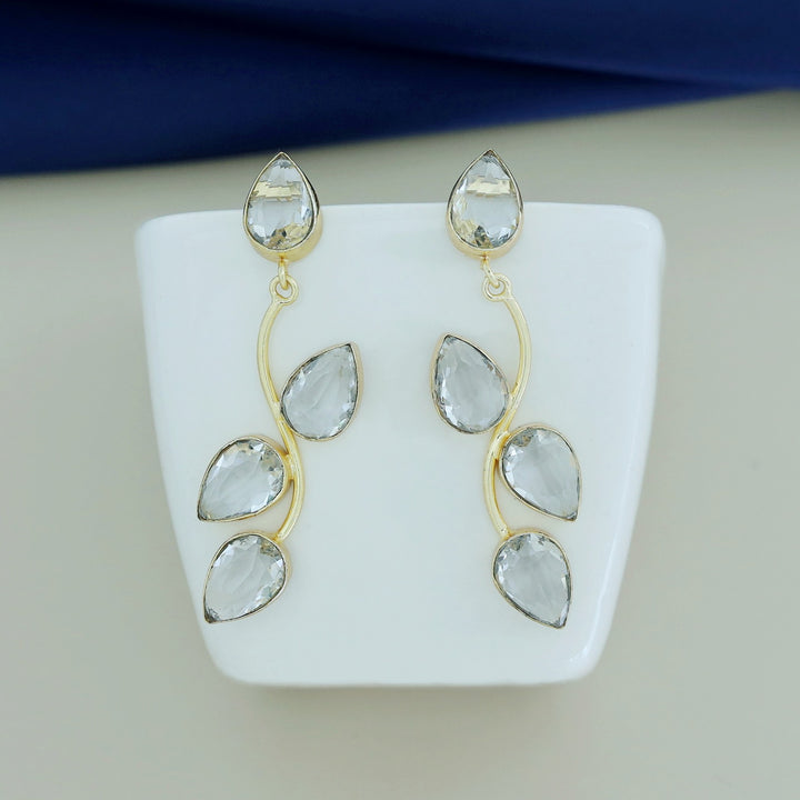 Glossy Curly Leaves Earring