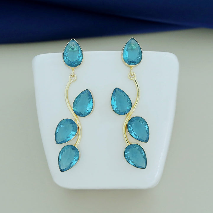 Glossy Curly Leaves Earring