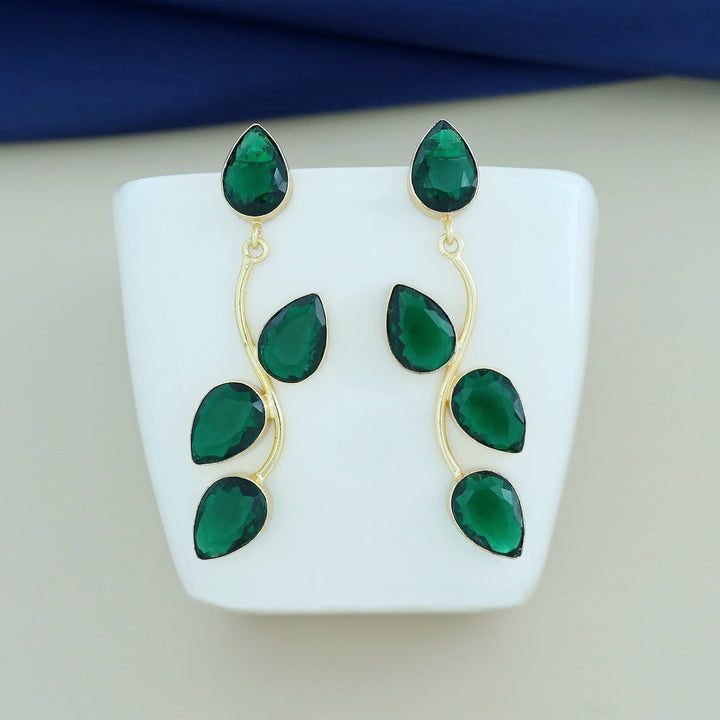 Glossy Curly Leaves Earring