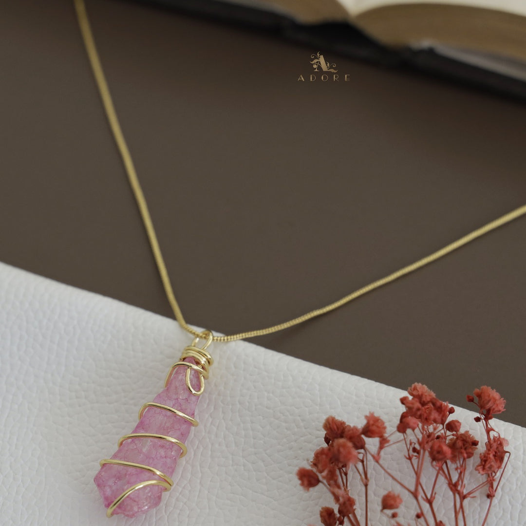 Zinnia Binded Dyed Stone Neckpiece