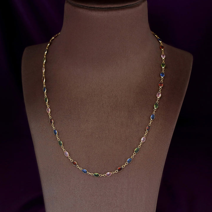 Neema Multicolour Glossy Long Neckpiece