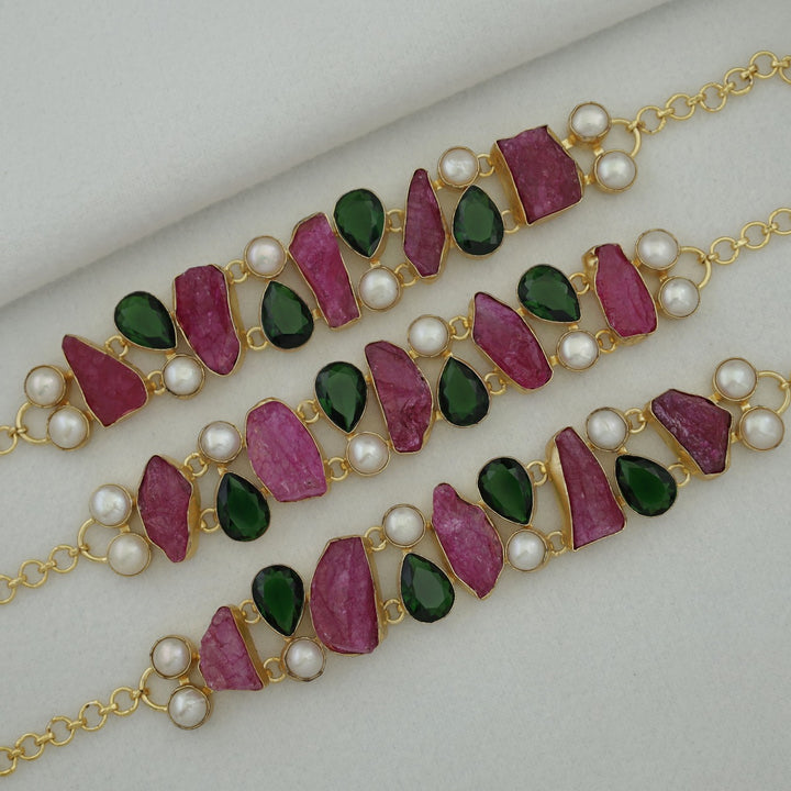 Thresa Dyed Stone + Glossy Pearl Choker