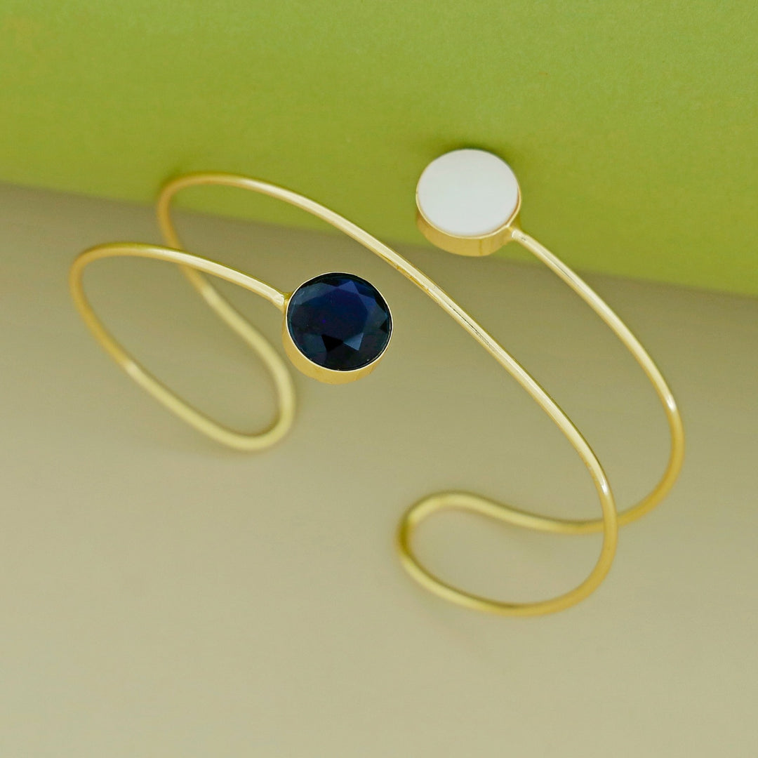 Kaniha Golden Glossy Stone Bangle