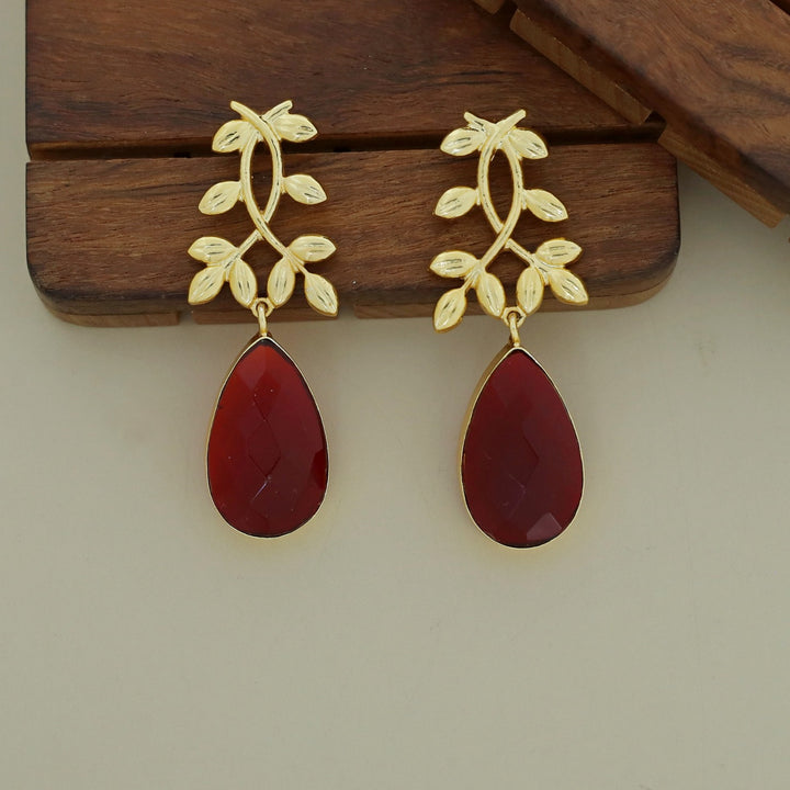 Alyssa Flower Leaf Earrings