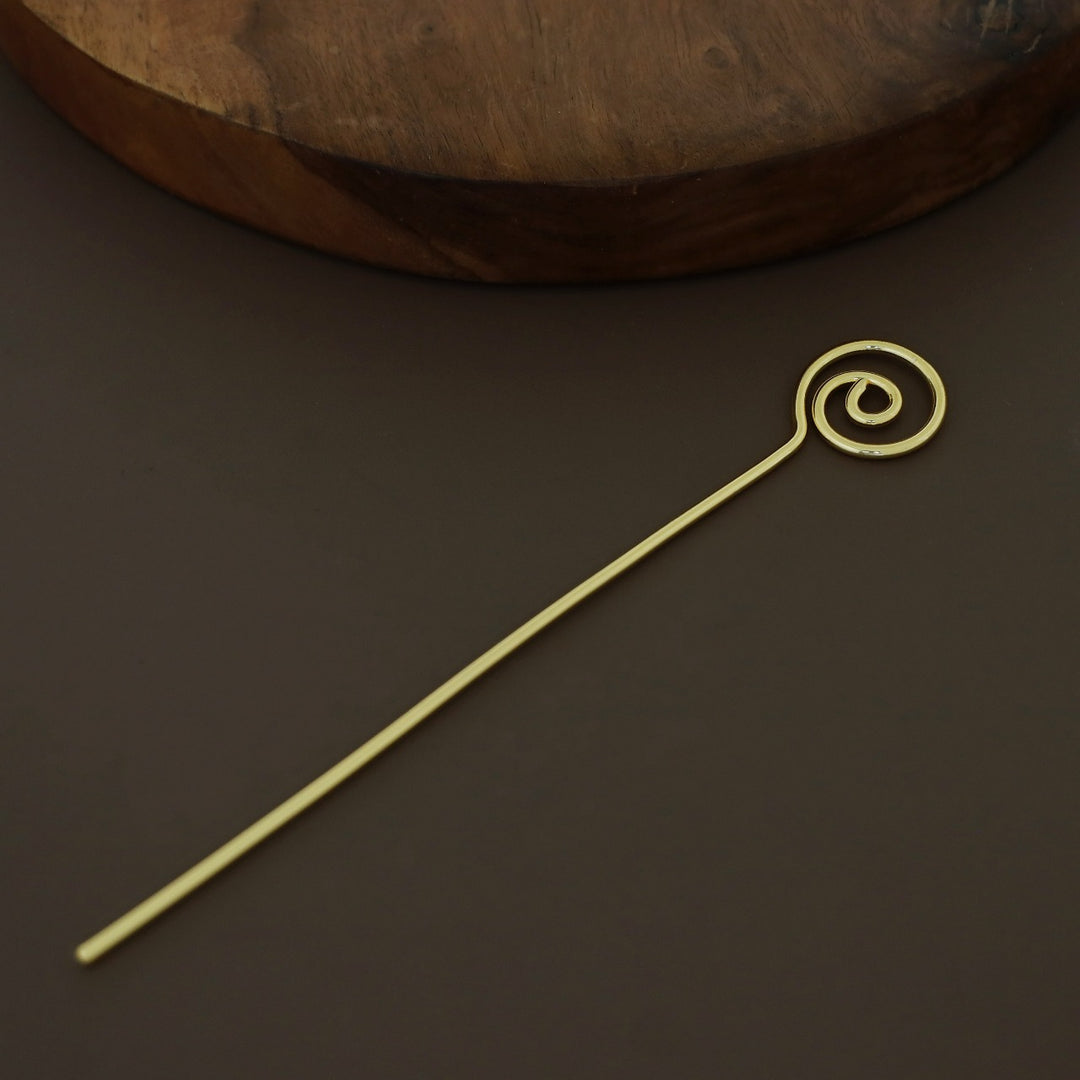 Emerie Golden Hair Bun Cage With Stick