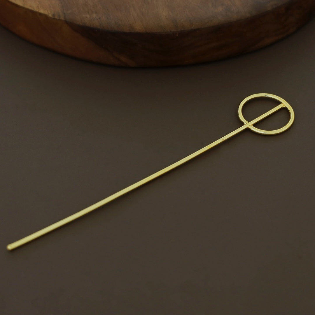 Emerie Golden Hair Bun Cage With Stick