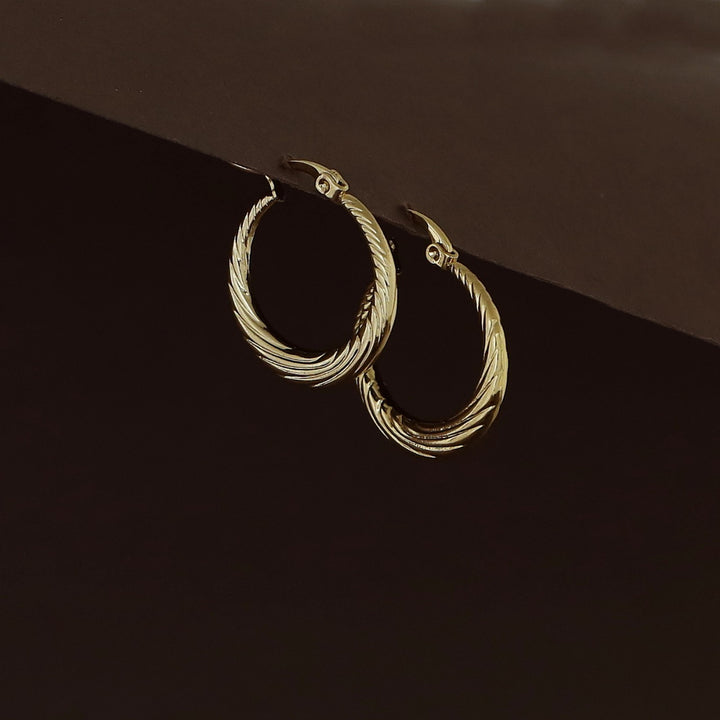 Rajvi Golden Hoop Earring
