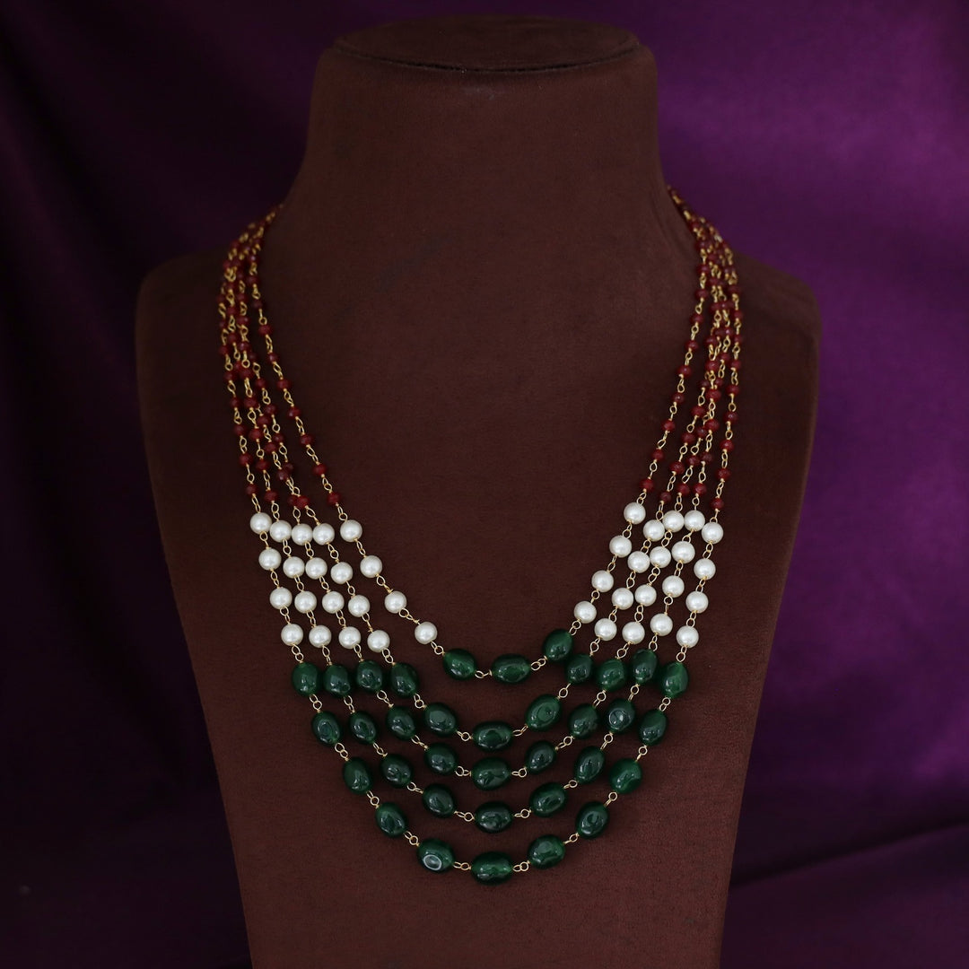 5 Layer Pearl Onyx Neckpiece