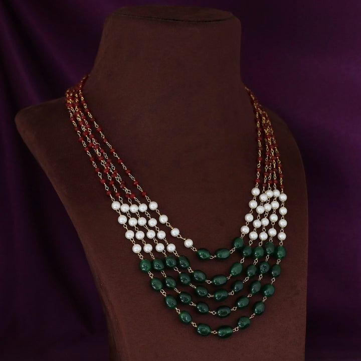 5 Layer Pearl Onyx Neckpiece