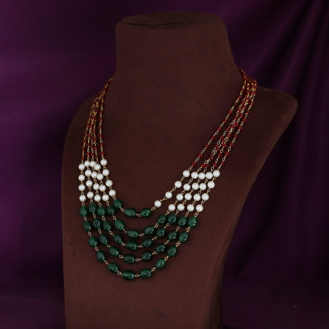 5 Layer Pearl Onyx Neckpiece
