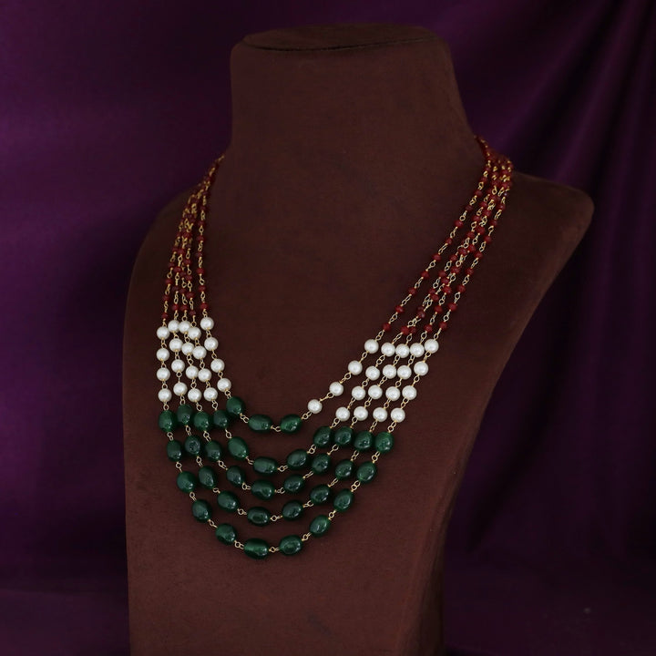 5 Layer Pearl Onyx Neckpiece