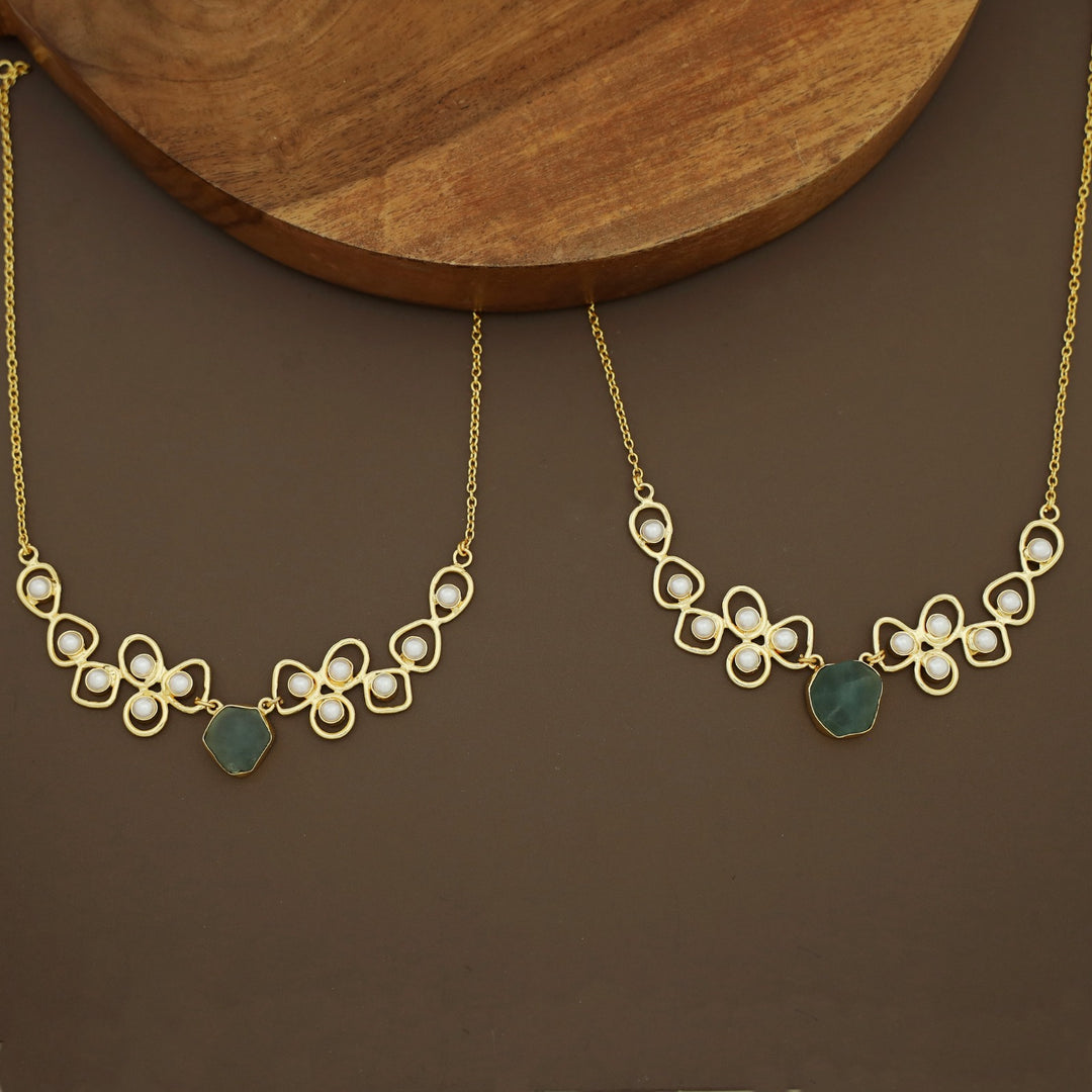 Sabera Raw Stone Pearl Neckpiece