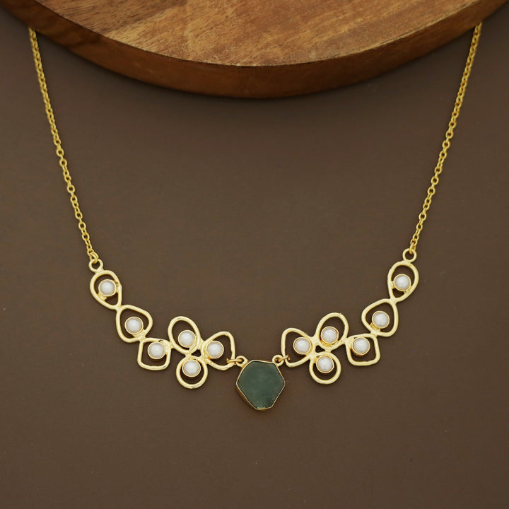 Sabera Raw Stone Pearl Neckpiece