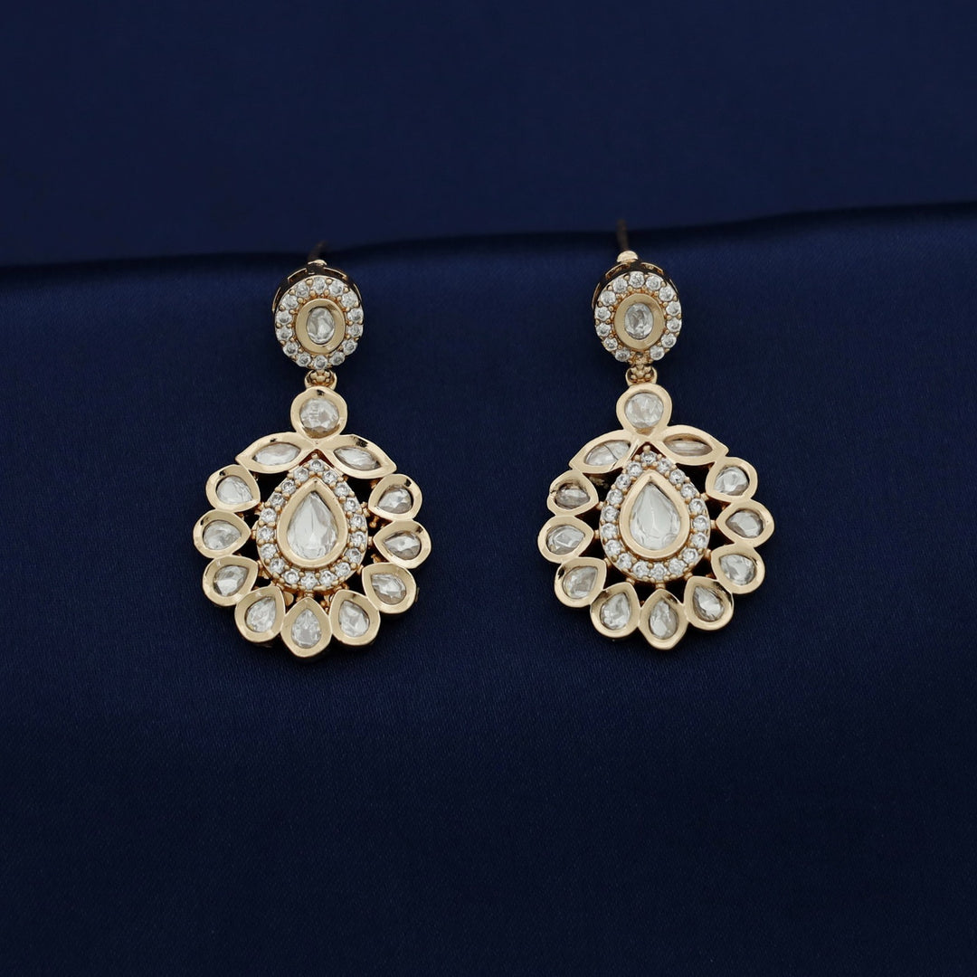 Nadiya Kundan Drop Earring